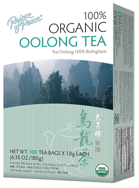 Prince Of Peace Organic Oolong Tea, 4 Pack - 100 Tea Bags Each – 100% Organic Black Tea – Unsweetened Black Tea – Lower