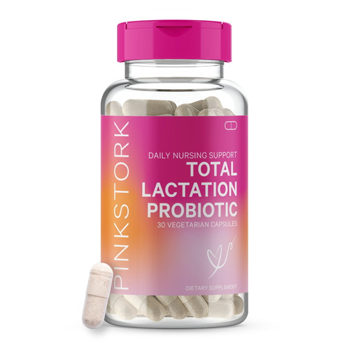 Pink Stork Total Lactation Probiotic: Lactation Supplements To Increase Breast Milk, 10 Billion Cfu For Immune Health, 30 Capsules
