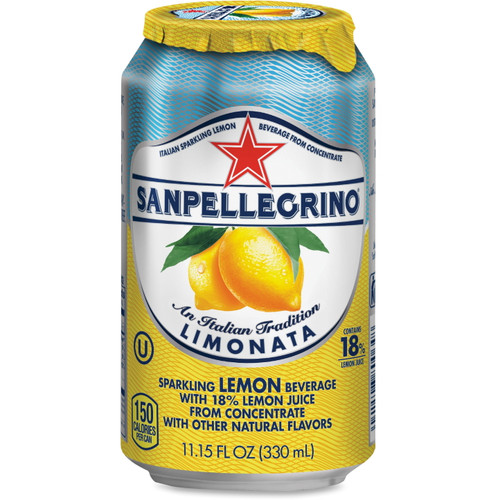 San Pellegrino Lemon Sparkling Fruit Juice, 11 Fl Oz, 12 Count Can