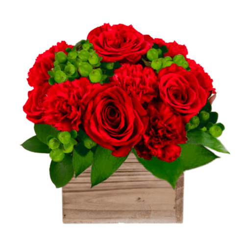 Desire By Arabella Bouquets (fresh-cut Roses - Foam Arrangement, Red, Green)