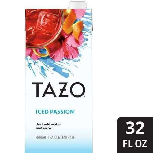 Tazo Passion Iced 1:1 Tea Concentrate, 32 Ounce -- 1 Each.