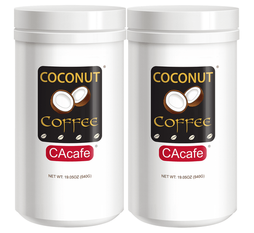 (2 Pack) Cacafe Coconut Medium Roast, Instant Coffee, 19.05 Oz Each
