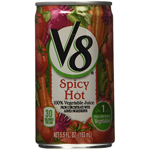 V8 Hot & Spicy Vegetable Juice 5.5oz (2 Packs Of 6)
