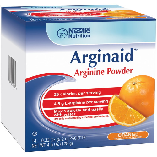 Nestle Arginaid Arginine Powder Orange .32 Oz Packet 14 Ct