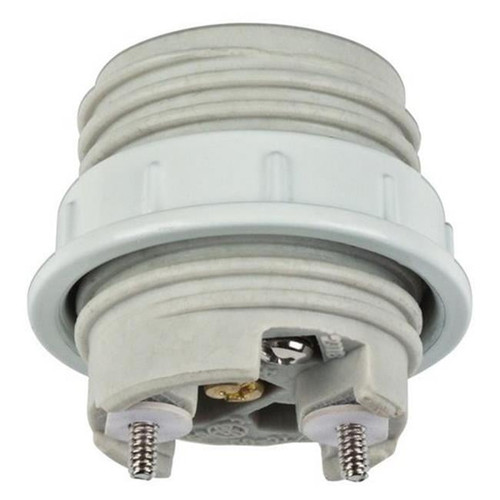 1.5 In. Porcelain Threaded Socket With Metal Shade Ring
