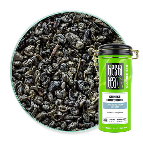 Tiesta Tea Chinese Gunpowder, Traditional Smoky Loose Leaf Green Tea, 5 Oz