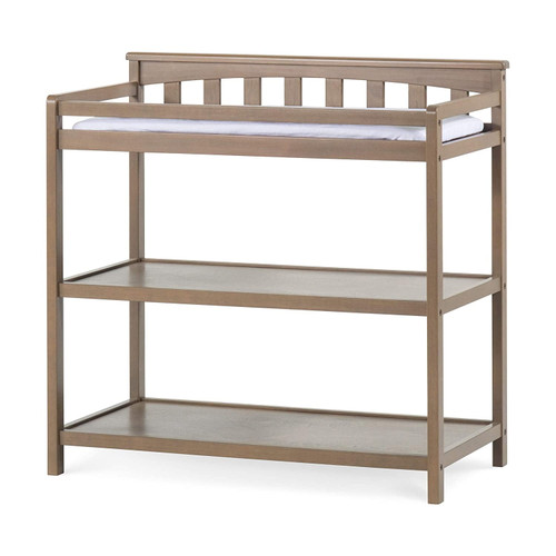 Child Craft Flat Top Changing Table With Pad, Dapper Gray