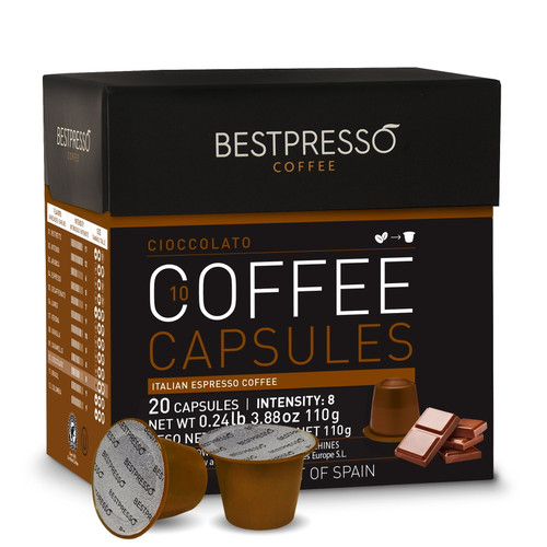 Bestpresso Premium Nespresso Coffee Pods, Cioccolato Pack, 120 Count