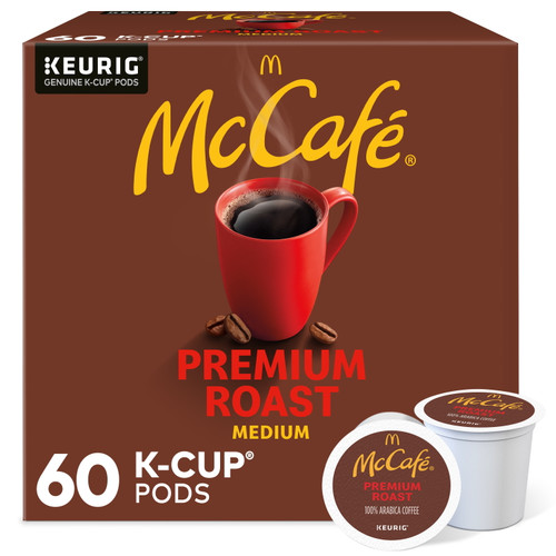 Mccafe Premium Roast Coffee K-cup Coffee Pods, Medium Roast, 60 Count For Keurig Brewers