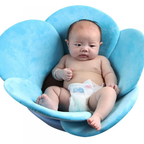 Flower Petals Baby Bath Pad Flower Shape Support Mat For Sink Insert Bath Lotus Foldable Soft Flower Petal Shape Bathtub Pad Infant Shower Support Cushion