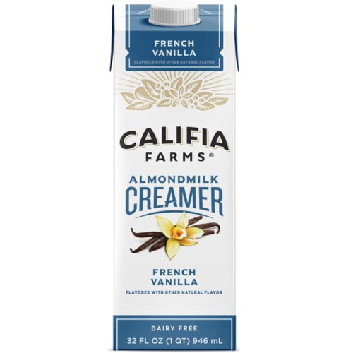 Califia Farms - Vanilla Almond Milk Coffee Creamer With Coconut Cream, 32 Oz | Dairy Free | Soy Free | Plant Based | Vegan | Non-gmo | Shelf Stable | Gluten Free
