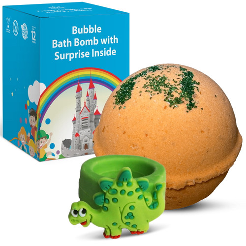 Bubble Bath Bomb For Kids With Surprise Ring Inside (dino Ring)