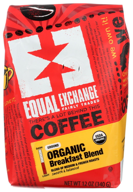 Equal Exchange Authentic Fair Trade Small Farmer Organic Coffee, 12 Oz