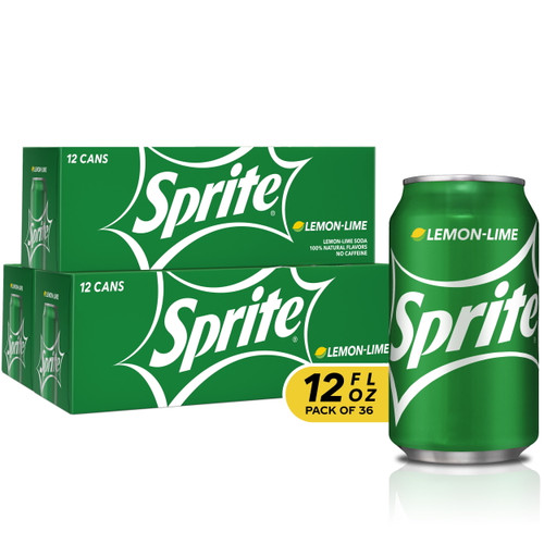 Sprite Lemon Lime Soda Soft Drinks, 12 Fl Oz, 12 Pack, 3 Sets
