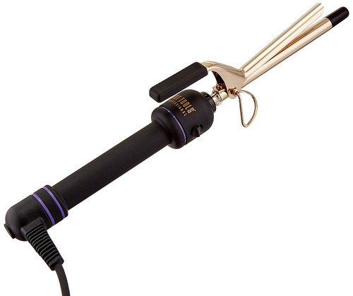 Hot Tools Professional 0.5" 24k Gold Extra-long Barrel Spring Curling Iron, Black, Model No. Ht1103