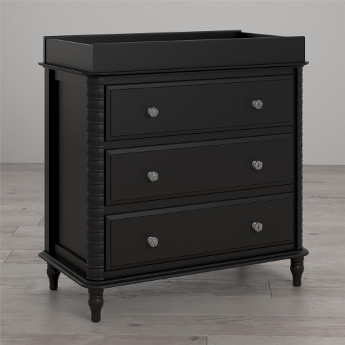 Little Seeds Rowan Valley Linden 3-drawer Changing Table, Black
