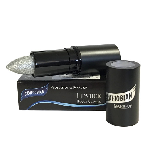Graftobian 181561 Glitter Lipstick- Silver