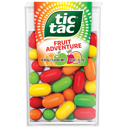 Tic Tac Fruit Adventure Mints, On-the-go Refreshment, Great For Holiday Stocking Stuffers, 1 Oz, Single Pack