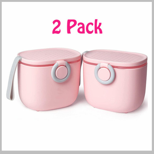 Lollanda Baby Formula Dispenser 4.41oz Milk Powder Dispenser Candy Fruit Box, Snack Containers With Carry Handle And Scoop Travel Outdoor Activities With Baby Infant