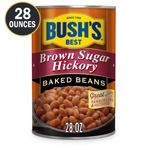 Bush's Brown Sugar Hickory Baked Beans, Canned Beans, 28 Oz