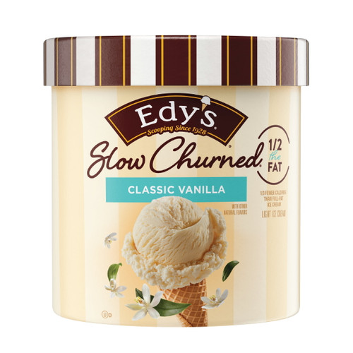 Edy's Slow Churned Classic Vanilla Light Ice Cream 1.5 Qt, 1.41 Liters