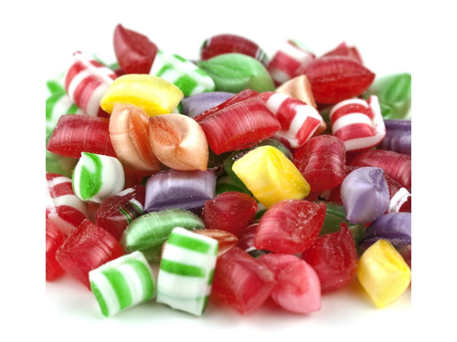 Christmas Rainbow Gems Miniature Fruit Hard Candy 1 Pound