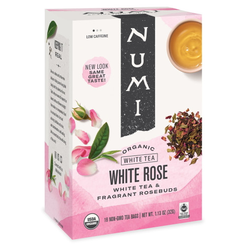 Numi Organic Tea, White Rose, Tea Bags, 16 Ct