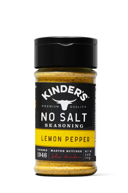 Kinder's No Salt Lemon Pepper Premium Quality Seasoning, 3.5oz