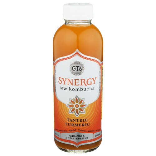 Gts Enlightened Organic And Raw Tantric Turmeric Kombucha, 16 Fluid Ounce -- 12 Per Case.