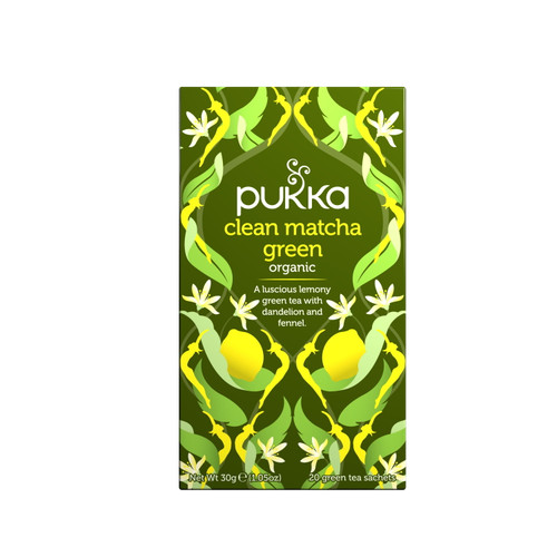 Pukka Organic Herbal Tea Clean Matcha Green, 20 Tea Bags