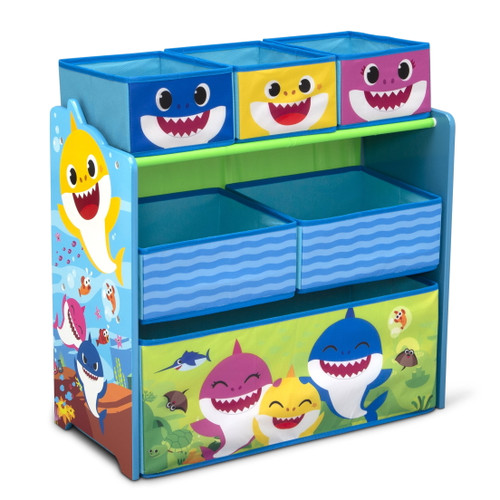 Baby Shark 6 Bin Design And Store Toy Organizer By Delta Children, Greenguard Gold Certified