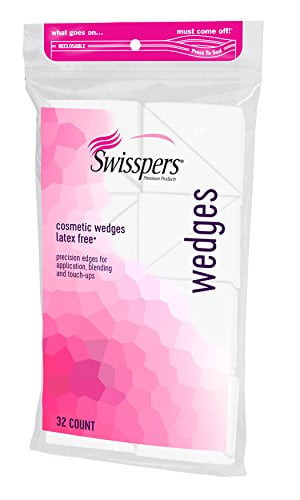 Swisspers Premium Cosmetic Wedges, Latex-free Makeup Wedge, 32 Per Package, 6 Packs (total Count 192)