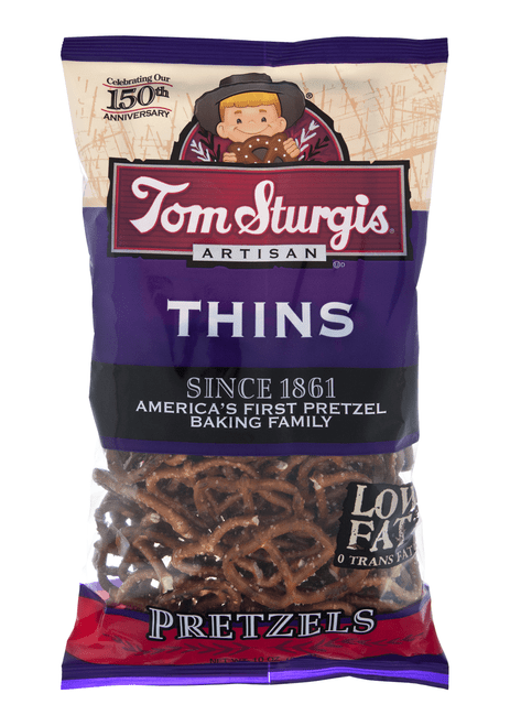 Tom Sturgis Artisan Thins Pretzels 10 Oz. Bag (2 Bags)