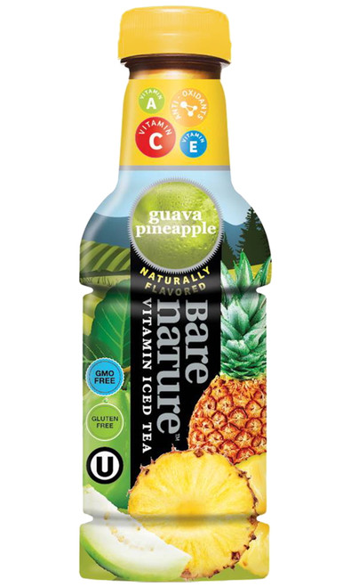 Bare Nature Vitamin Iced Tea - Guava Pineapple, 20 Fl. Oz. Bottles, 12 Ct