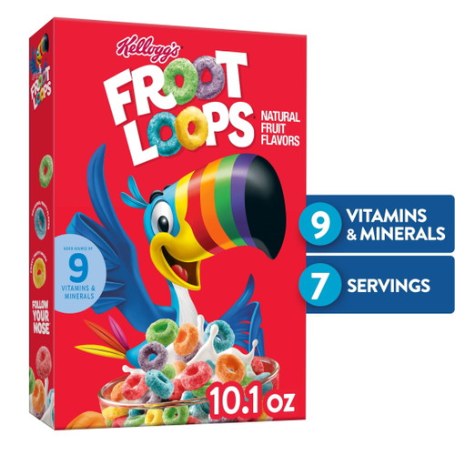 Kellogg's Froot Loops Cold Breakfast Cereal, Original, 10.1 Oz
