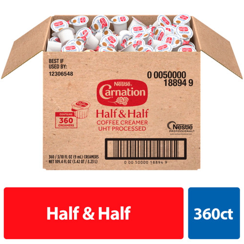 Nestle Carnation Half And Half Coffee Creamer, Single Coffee Creamer Pods, 360 Ct