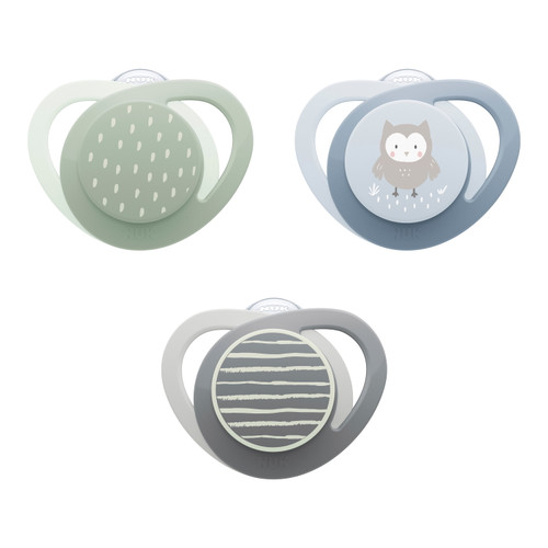 Nuk Orthodontic Pacifier, 3-pack, 0-6 Months