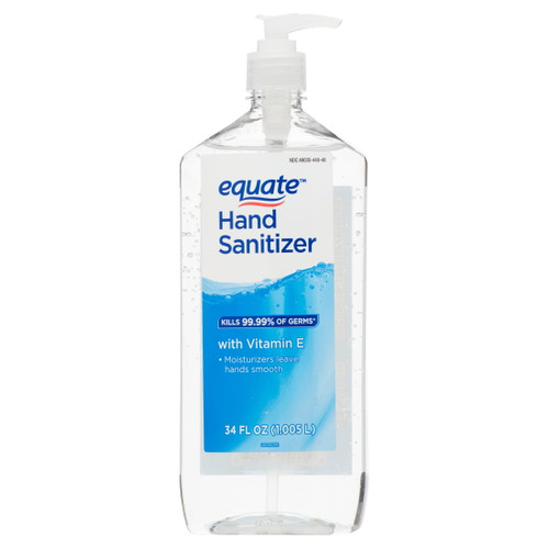 Equate Moisturizing Hand Sanitizer With Vitamin E, 34 Fl Oz