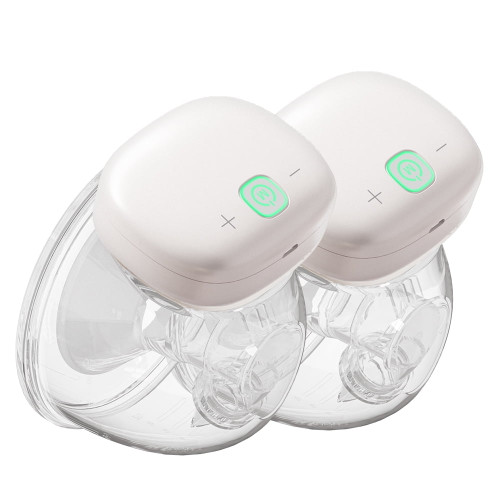 Youha Double Breast Pump, Wearable Electric Pump， 3modes & 9 Levels, 24mm White,electric Breast Pump Wearable Wireless Breast-feeding Hand-free Portable Postpartum Integrated Mute Suction