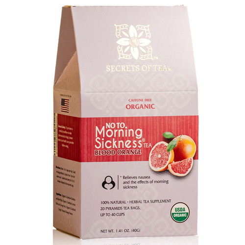 No To Morning Sickness Tea- Natural Usda Organic Caffeine-free Tea -blood Orange Flavor Pregnancy Tea- 20 Count(1 Pack) By Secrets Of Tea