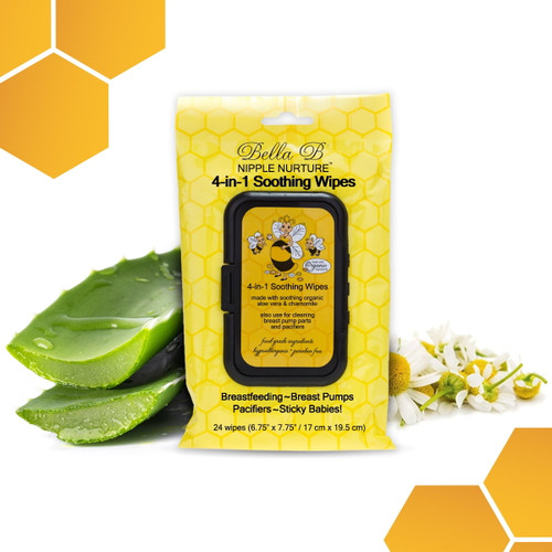 Bella B Nipple Nurture Breast Wipes Single Pack - Baby Wipe Single Pack - Breast Pump Cleaning Wipes - Breast Pump Cleaning Supplies - Nursing Wipes - Breastmilk Wipes