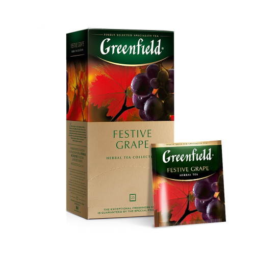 Greenfield Herbal Tea "festive Grape" 25 Tea Bags