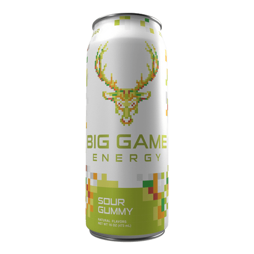 Bucked Up Big Game Energy Drink, Sour Gummy, 16 Fl Oz, 150 Mg Caffeine