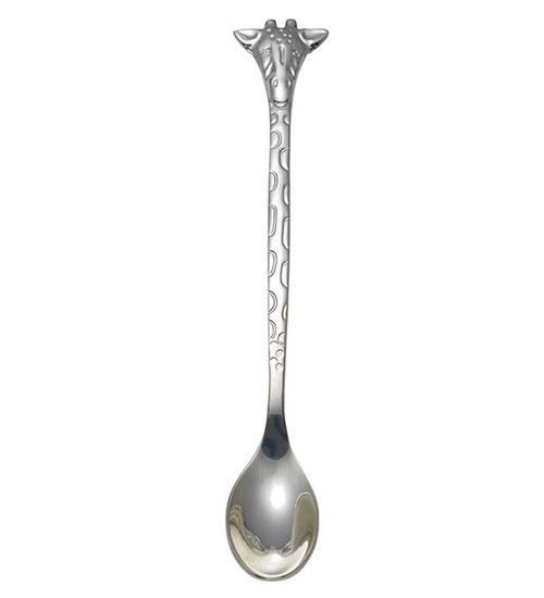 Silver Safari Giraffe Infant Feeding Spoon