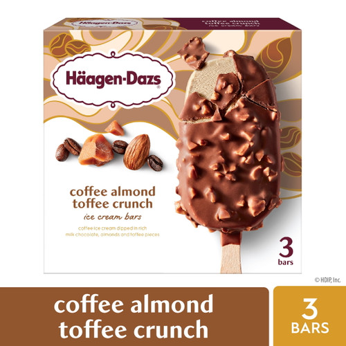 Haagen-dazs Coffee Almond Crunch Ice Cream Bars, 3 Pack