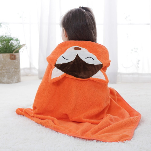 24 Inch Fits 0-6y Baby Toddler Cartoon Hooded Baby Towel - Soft Bath Towel With Animals Ears - Ultra Absorbent, Baby Bath Shower Gifts For Boy And Girl Beach