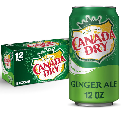 Canada Dry Ginger Ale Soda, 12 Fl Oz Cans, 12 Pack