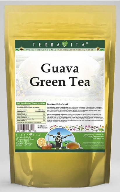 Terravita Guava Green Tea, (guava, Green Tea Bags, 50 Tea Bags, 1-pack, Zin: 530315)