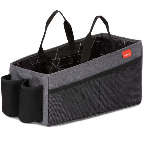 Diono Travel Pal Xl Back Seat Car Organizer With 12 Multiuse Pockets, Dividable Storage, Foldable And Waterproof, Gray