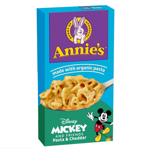 Annie’s Mickey And Friends Pasta Shapes And Cheddar Macaroni And Cheese Dinner With Organic Pasta, 6 Oz